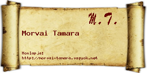 Morvai Tamara névjegykártya